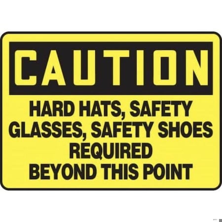 Accuform OSHA CAUTION SAFETY SIGN HARD HATS, MPPE441XT MPPE441XT